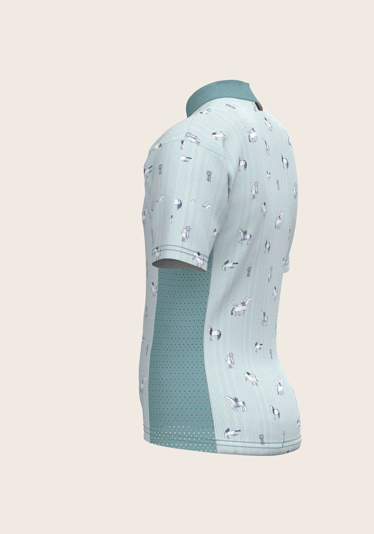  Stripes in Sky Blue Children's Short Sleeve Shirt - Espoir Equestrian - Equiluxe Tack