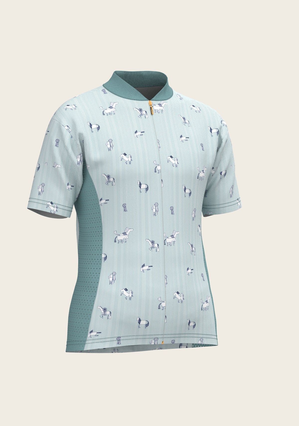  Stripes in Sky Blue Children's Short Sleeve Shirt - Espoir Equestrian - Equiluxe Tack