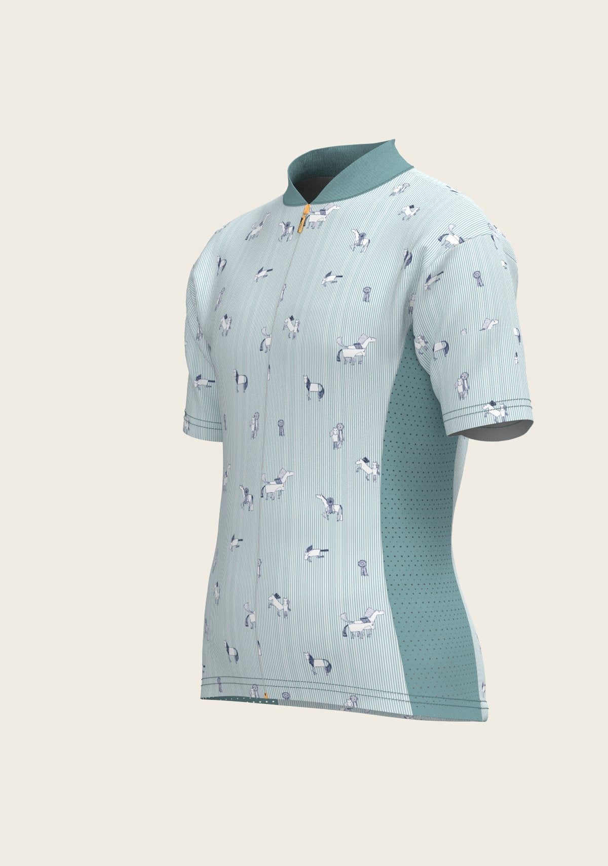  Stripes in Sky Blue Children's Short Sleeve Shirt - Espoir Equestrian - Equiluxe Tack