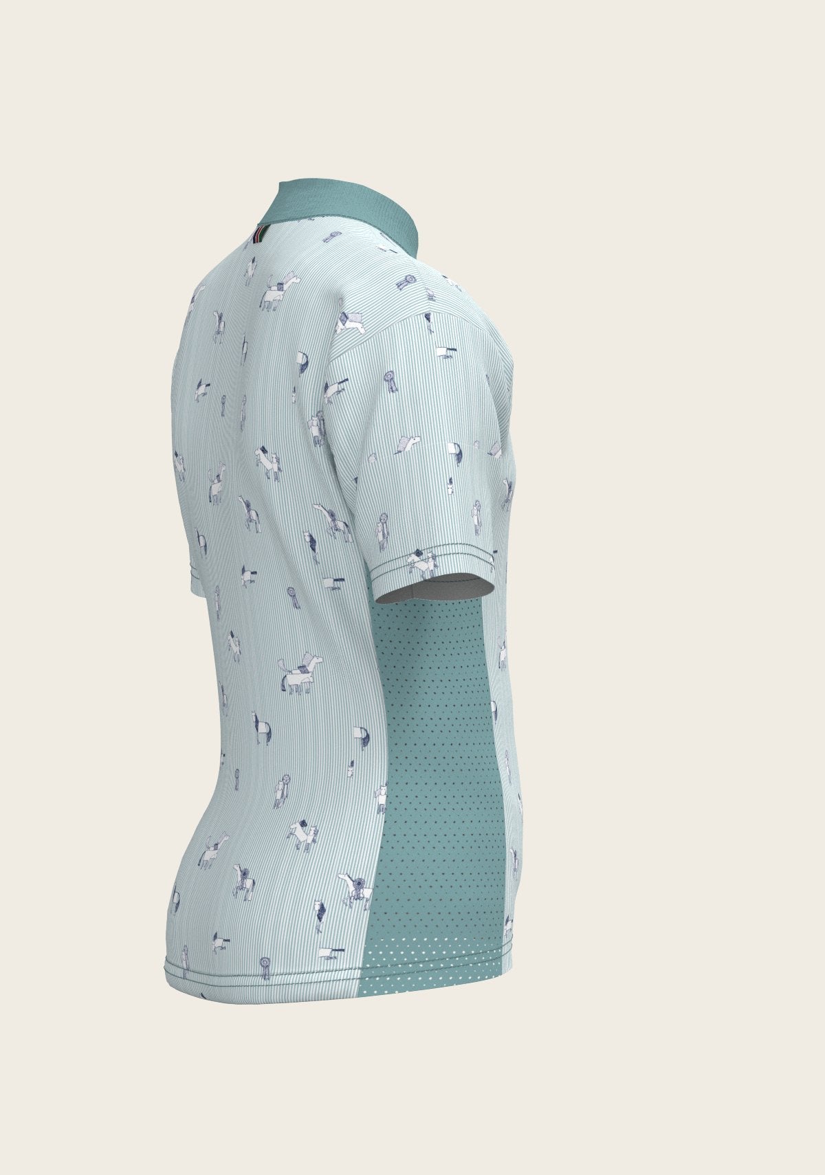  Stripes in Sky Blue Children's Short Sleeve Shirt - Espoir Equestrian - Equiluxe Tack