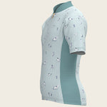  Stripes in Sky Blue Children's Short Sleeve Shirt - Espoir Equestrian - Equiluxe Tack