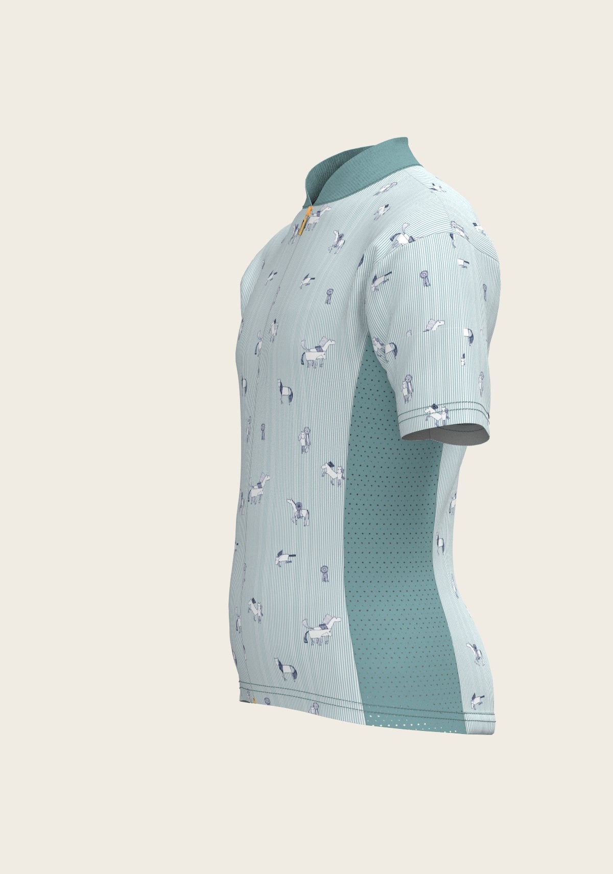  Stripes in Sky Blue Children's Short Sleeve Shirt - Espoir Equestrian - Equiluxe Tack