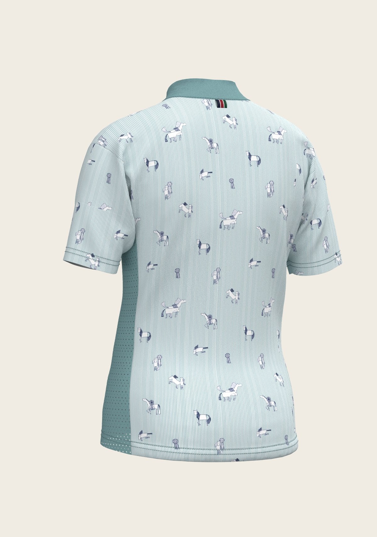  Stripes in Sky Blue Children's Short Sleeve Shirt - Espoir Equestrian - Equiluxe Tack