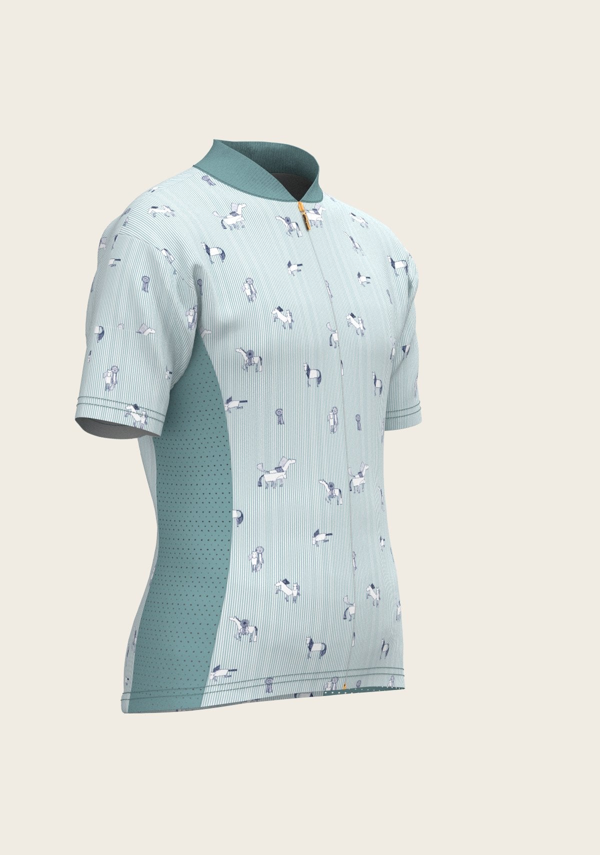  Stripes in Sky Blue Children's Short Sleeve Shirt - Espoir Equestrian - Equiluxe Tack