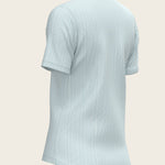  Stripes in Sky Blue Short Pleated Short Sleeve Show Shirt - Espoir Equestrian - Equiluxe Tack