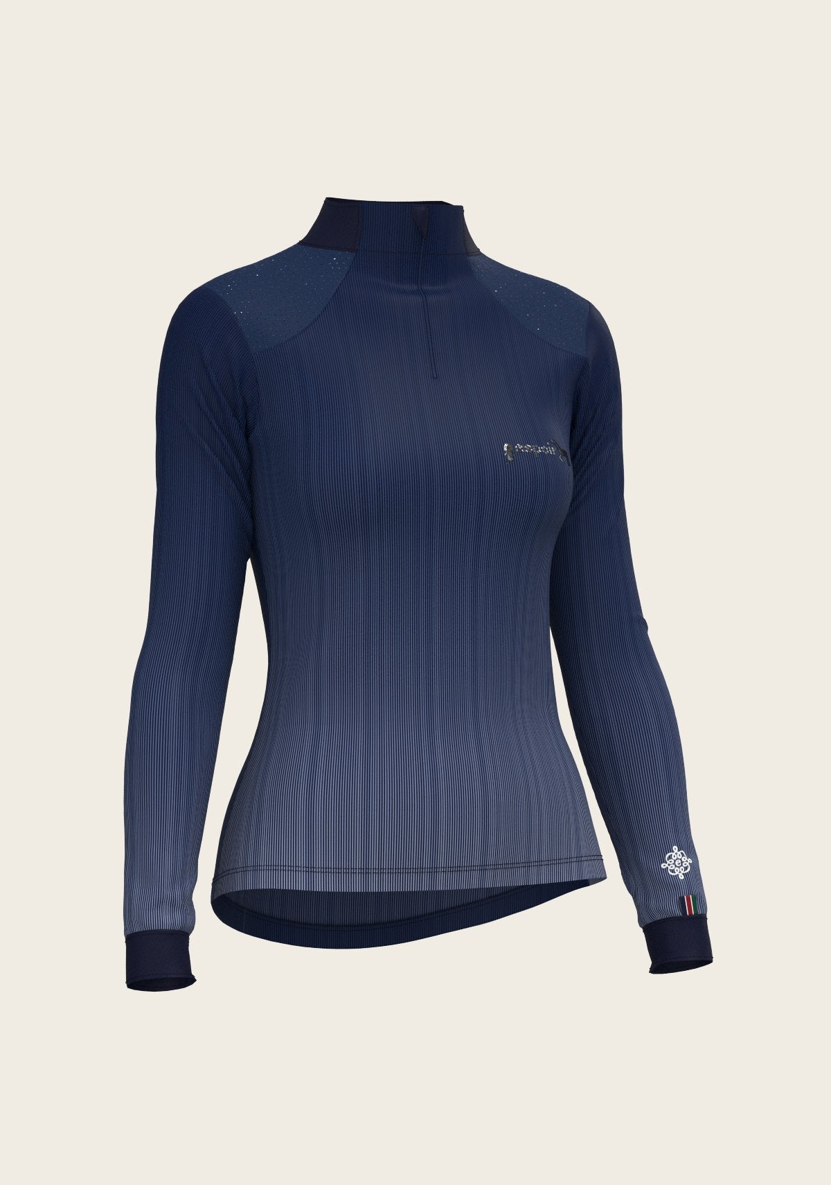 Stripes on Navy Sport Sun Shirt - Espoir Equestrian - Equiluxe Tack