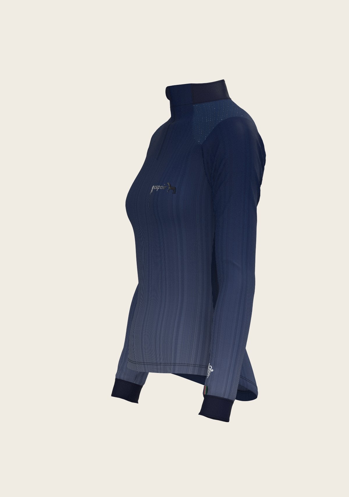 Stripes on Navy Sport Sun Shirt - Espoir Equestrian - Equiluxe Tack