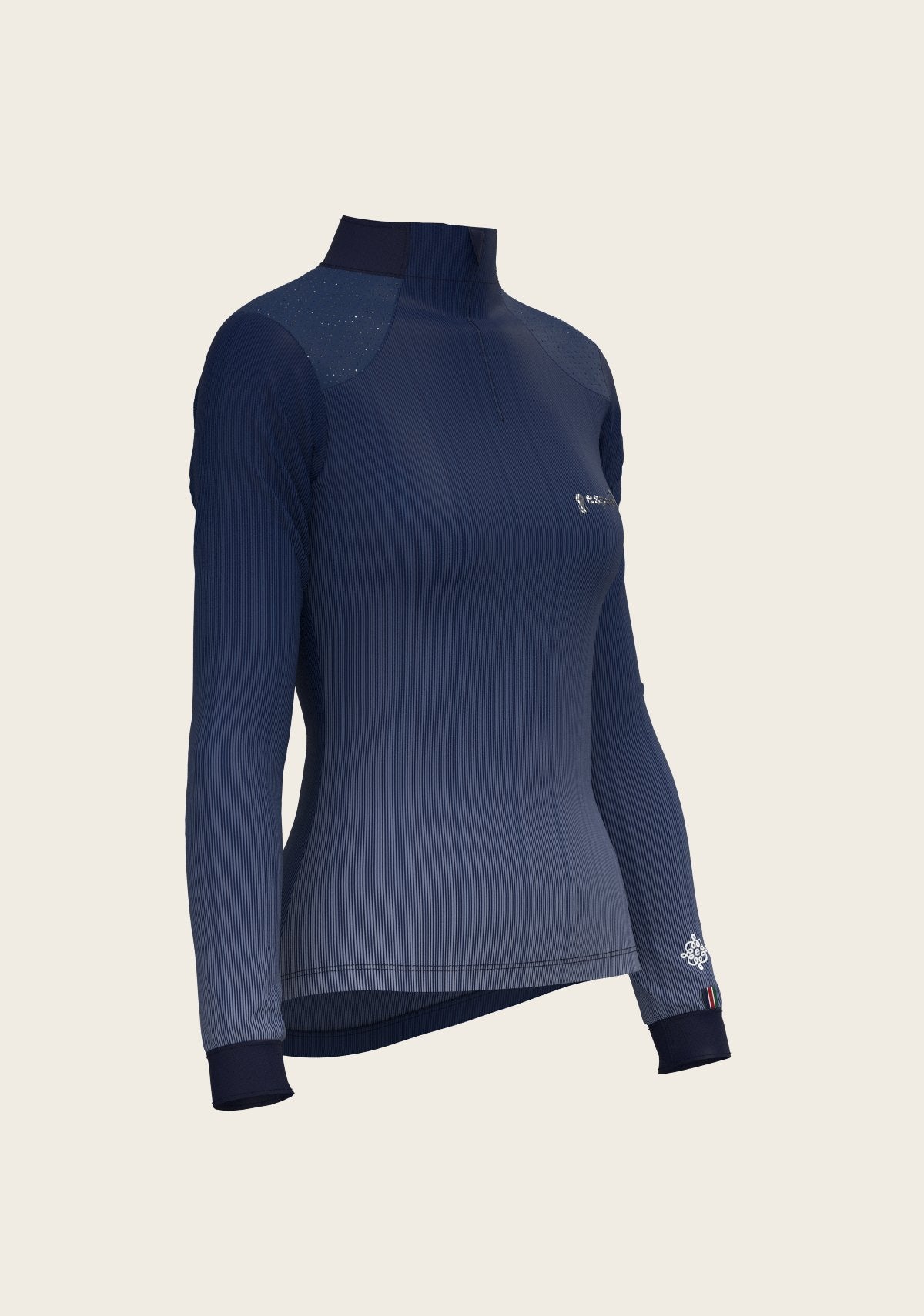 Stripes on Navy Sport Sun Shirt - Espoir Equestrian - Equiluxe Tack