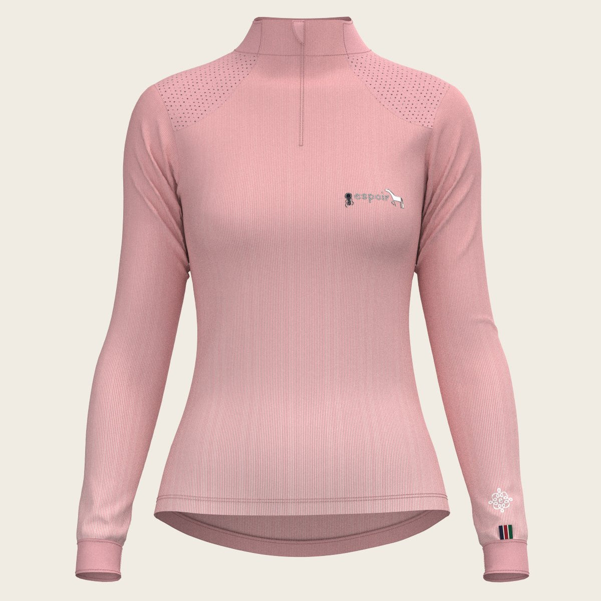  Stripes on Rose Sport Sun Shirt - Espoir Equestrian - Equiluxe Tack