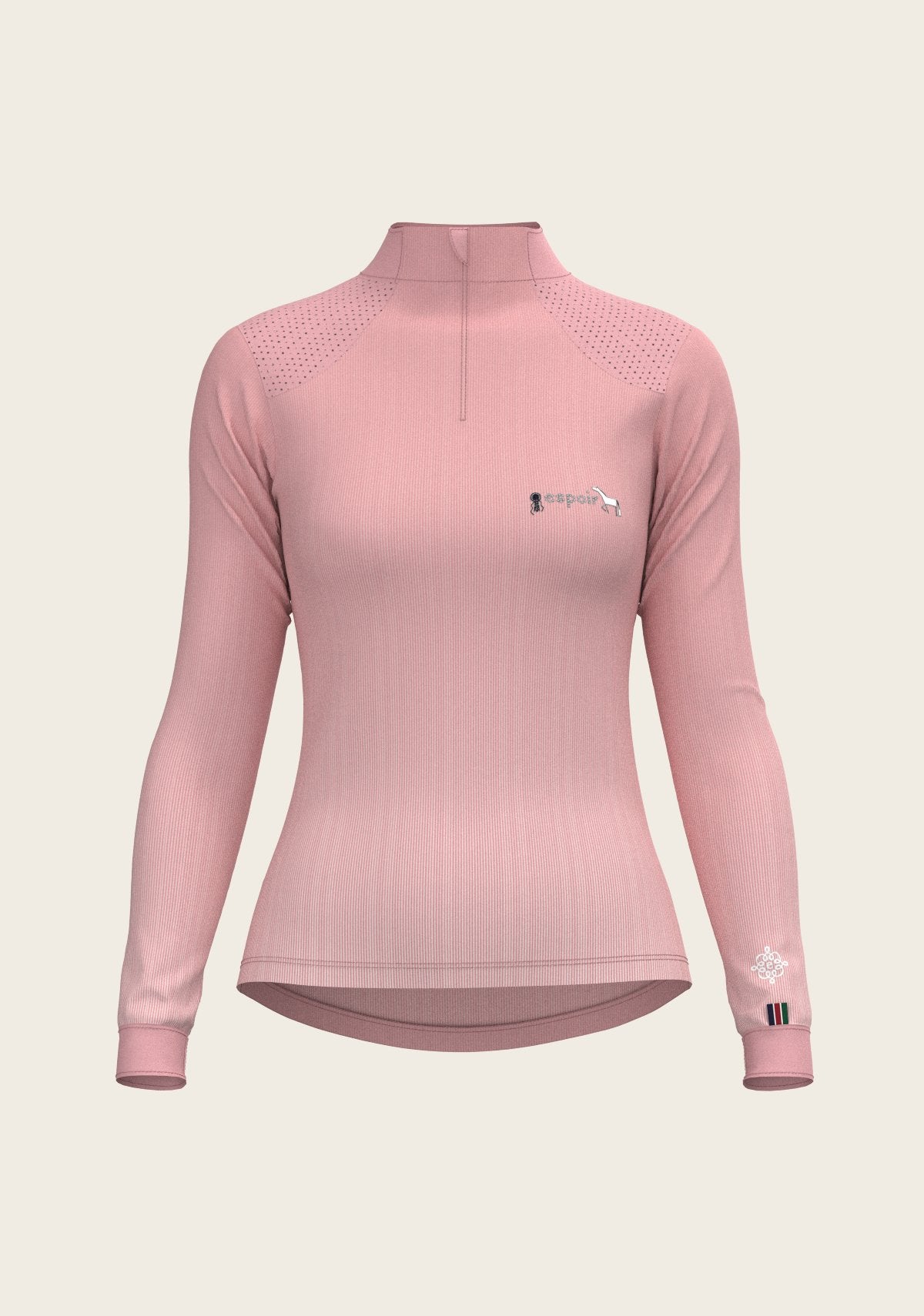  Stripes on Rose Sport Sun Shirt - Espoir Equestrian - Equiluxe Tack