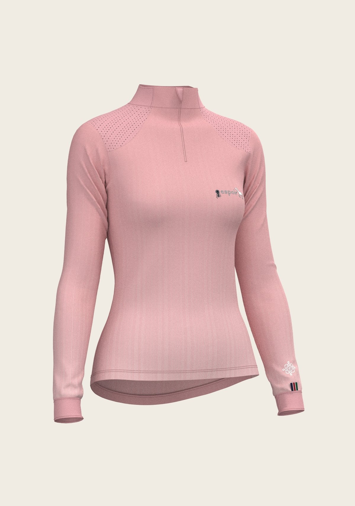  Stripes on Rose Sport Sun Shirt - Espoir Equestrian - Equiluxe Tack