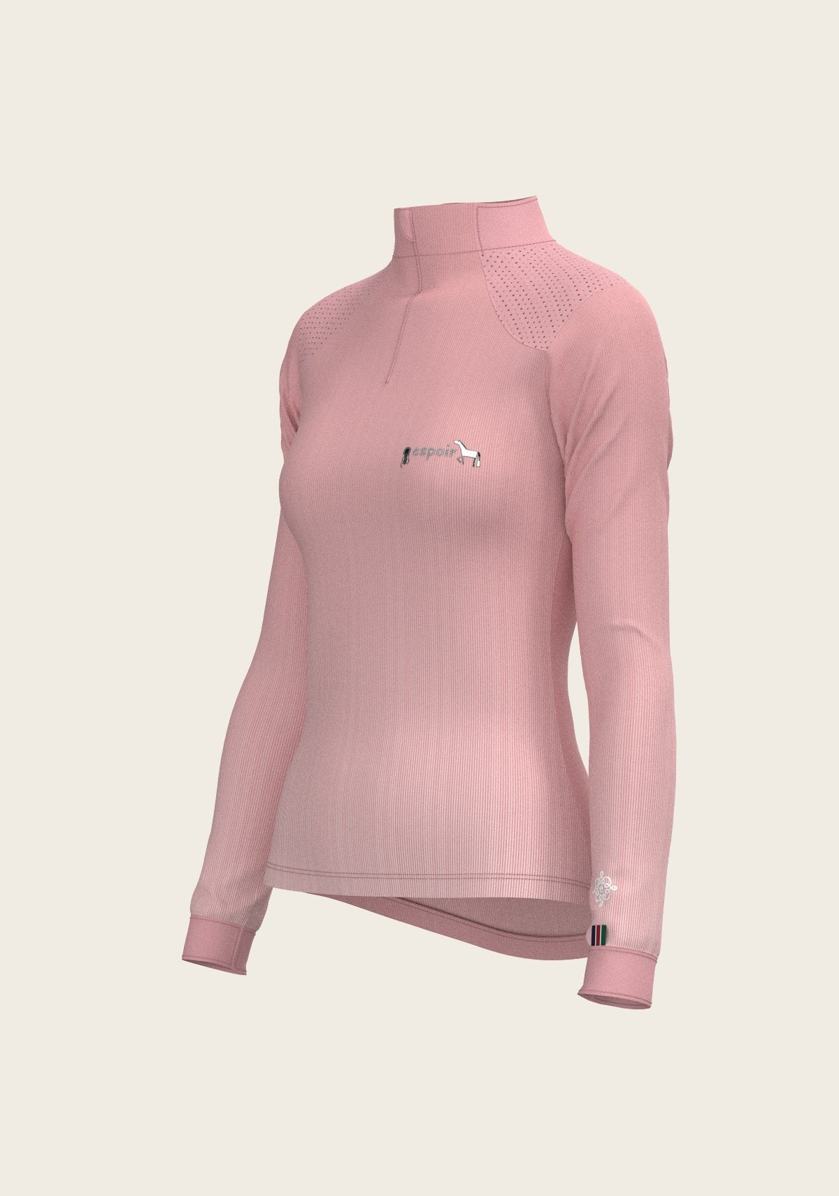  Stripes on Rose Sport Sun Shirt - Espoir Equestrian - Equiluxe Tack