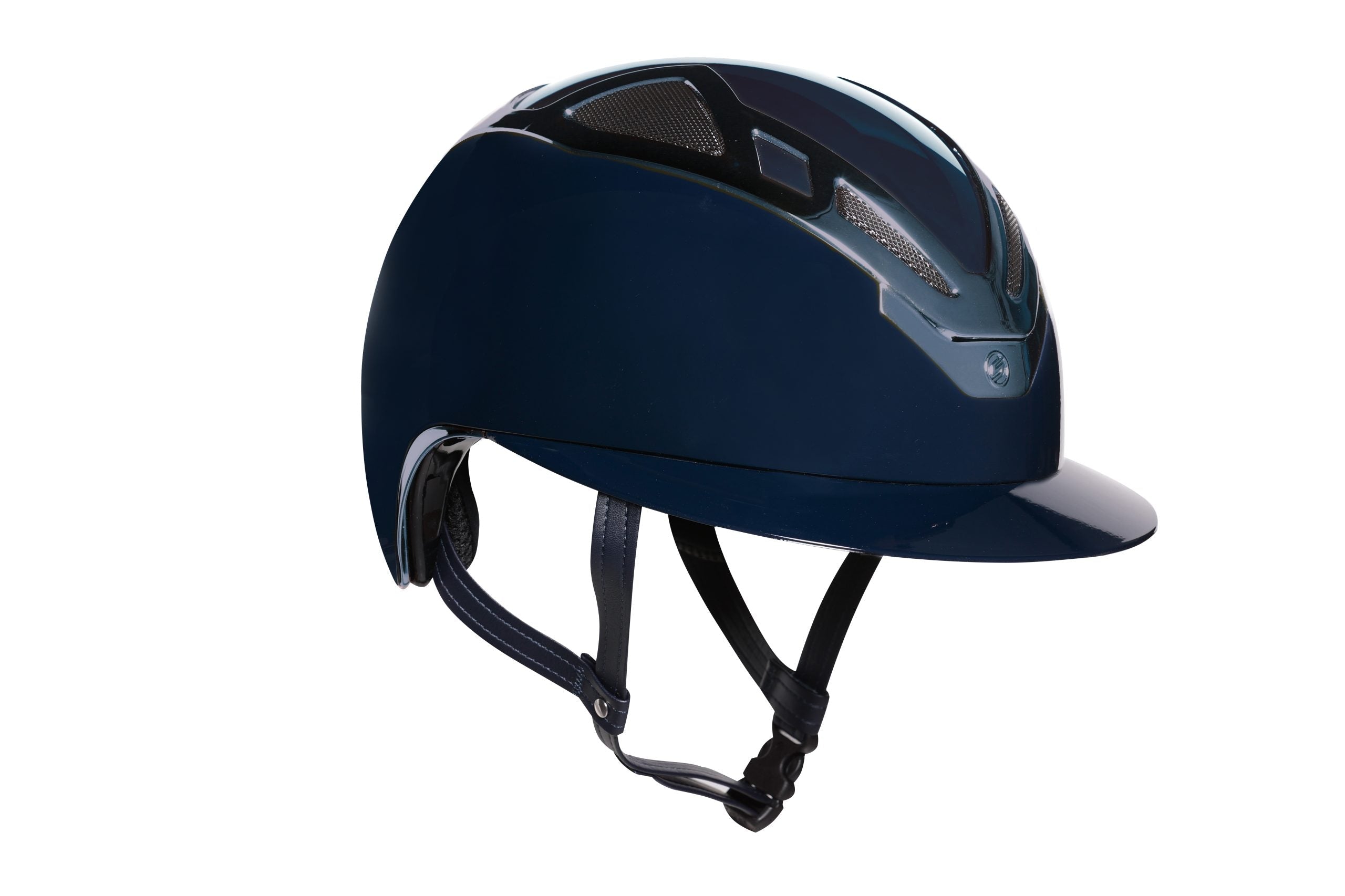 Suomy Apex Riding Helmet – Chrome Blue Navy Glossy - American Equus - Equiluxe Tack