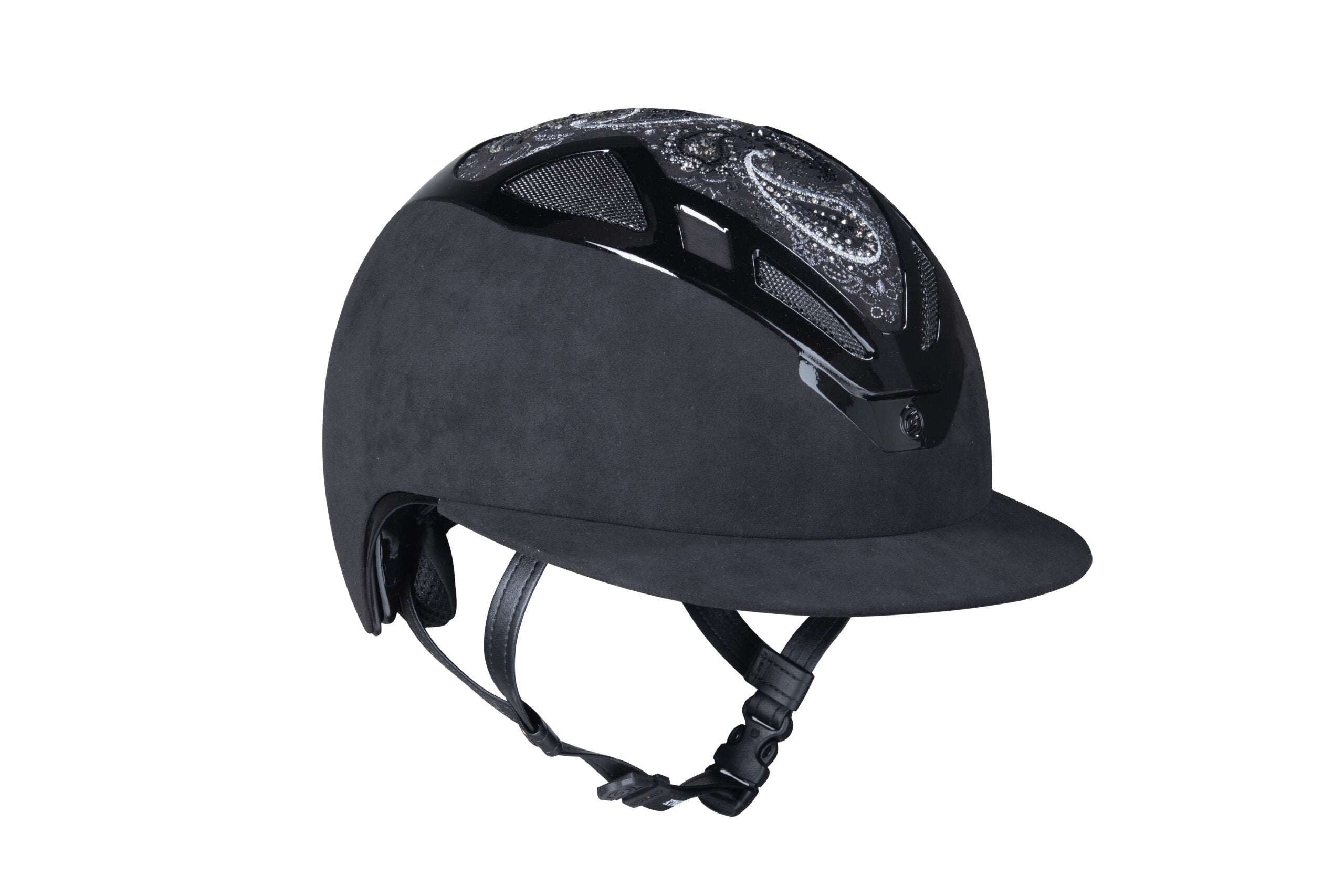 Suomy Apex Riding Helmet – Damask Total Black (Lady) - Equiluxe Tack