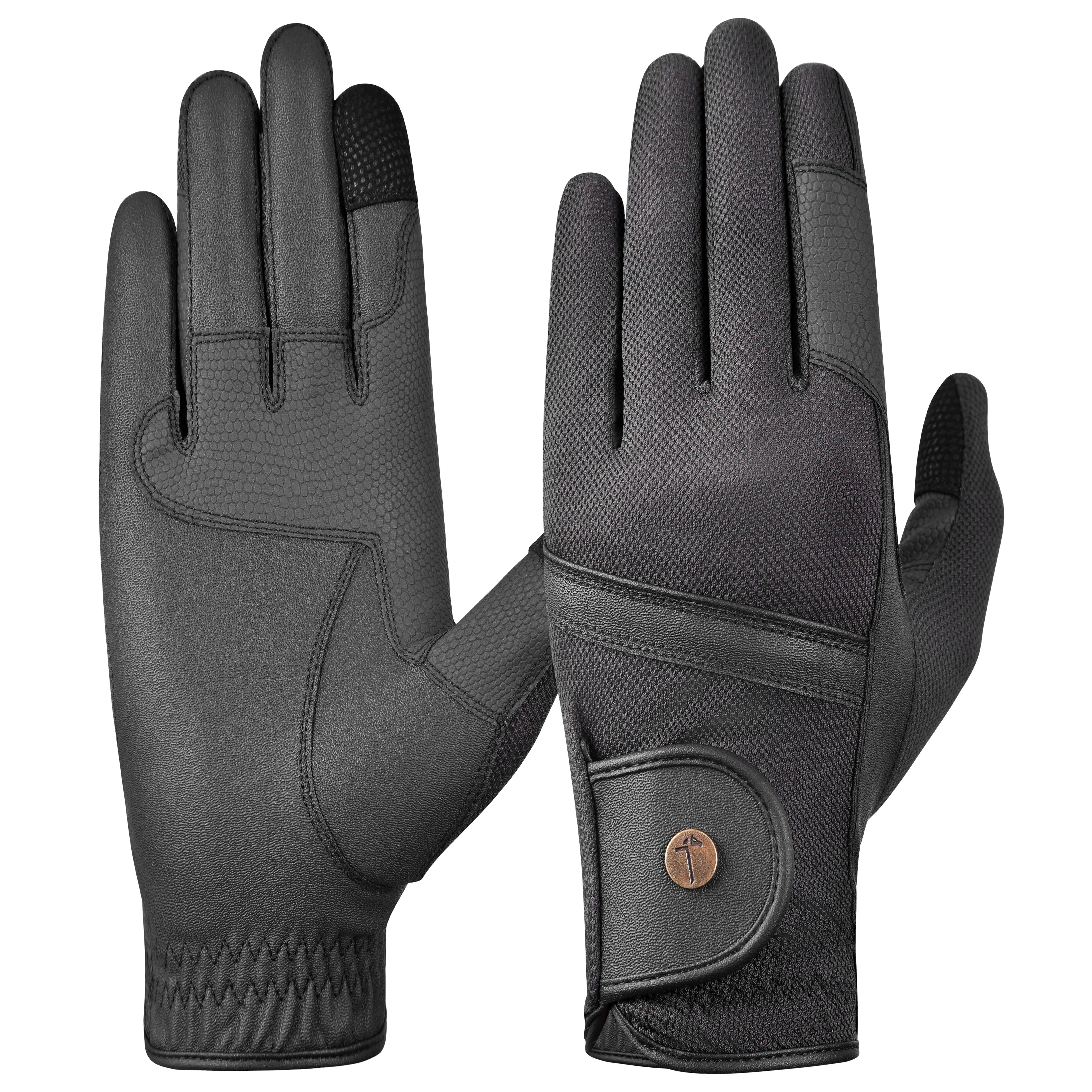 Tactiq Model L Black Riding Gloves - Equiluxe Tack