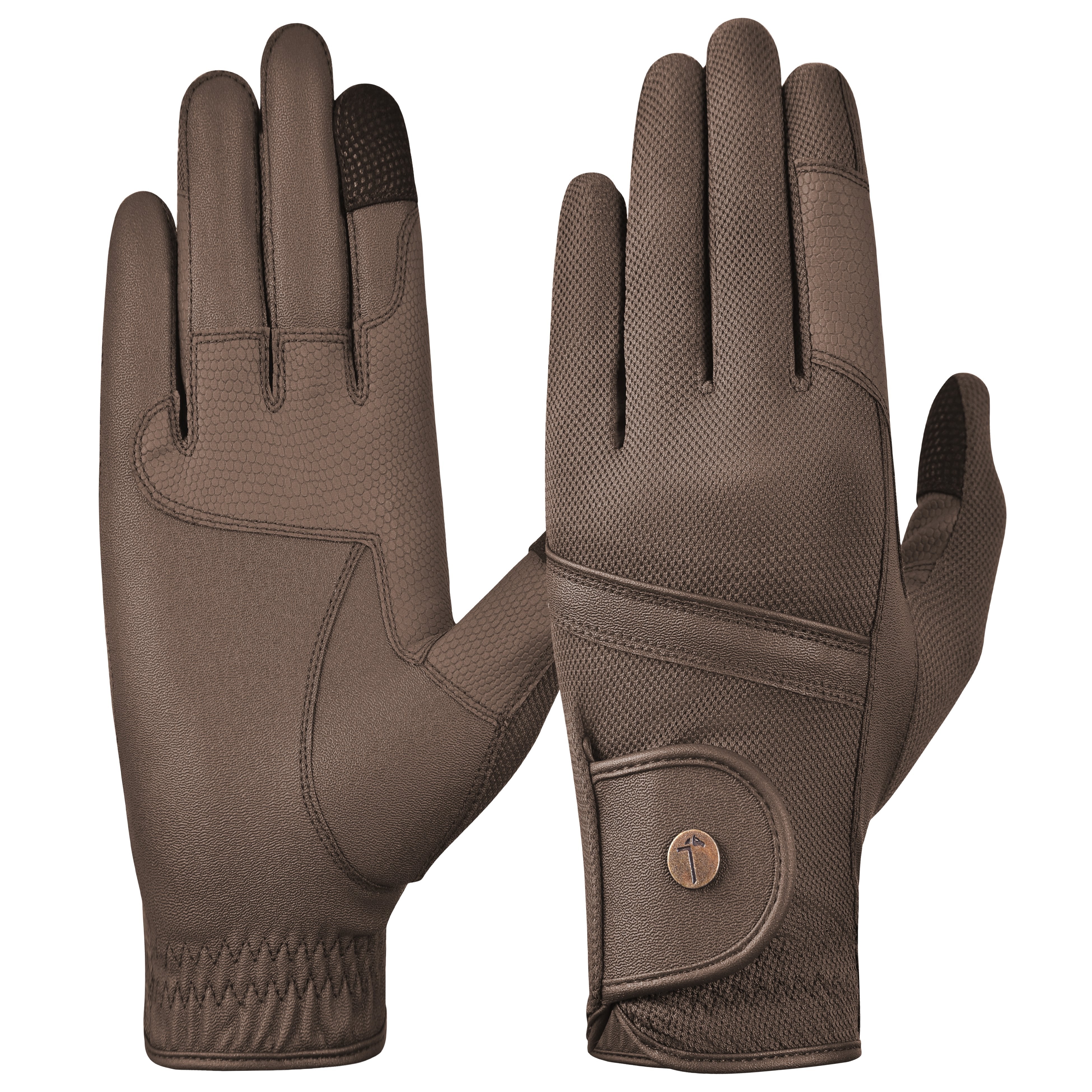 Tactiq Model L Brown Riding Gloves - Equiluxe Tack