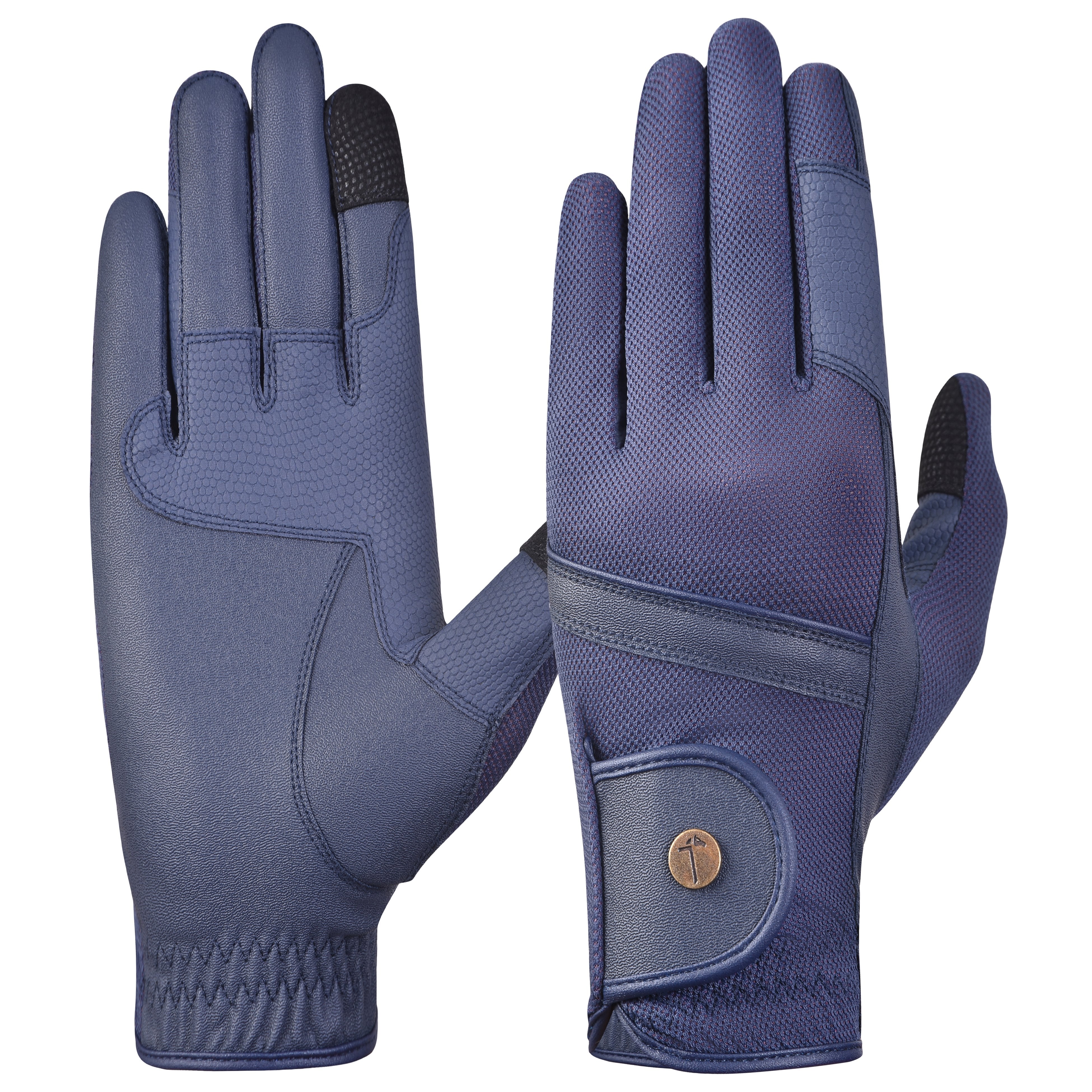 Tactiq Model L Navy Riding Gloves - Equiluxe Tack