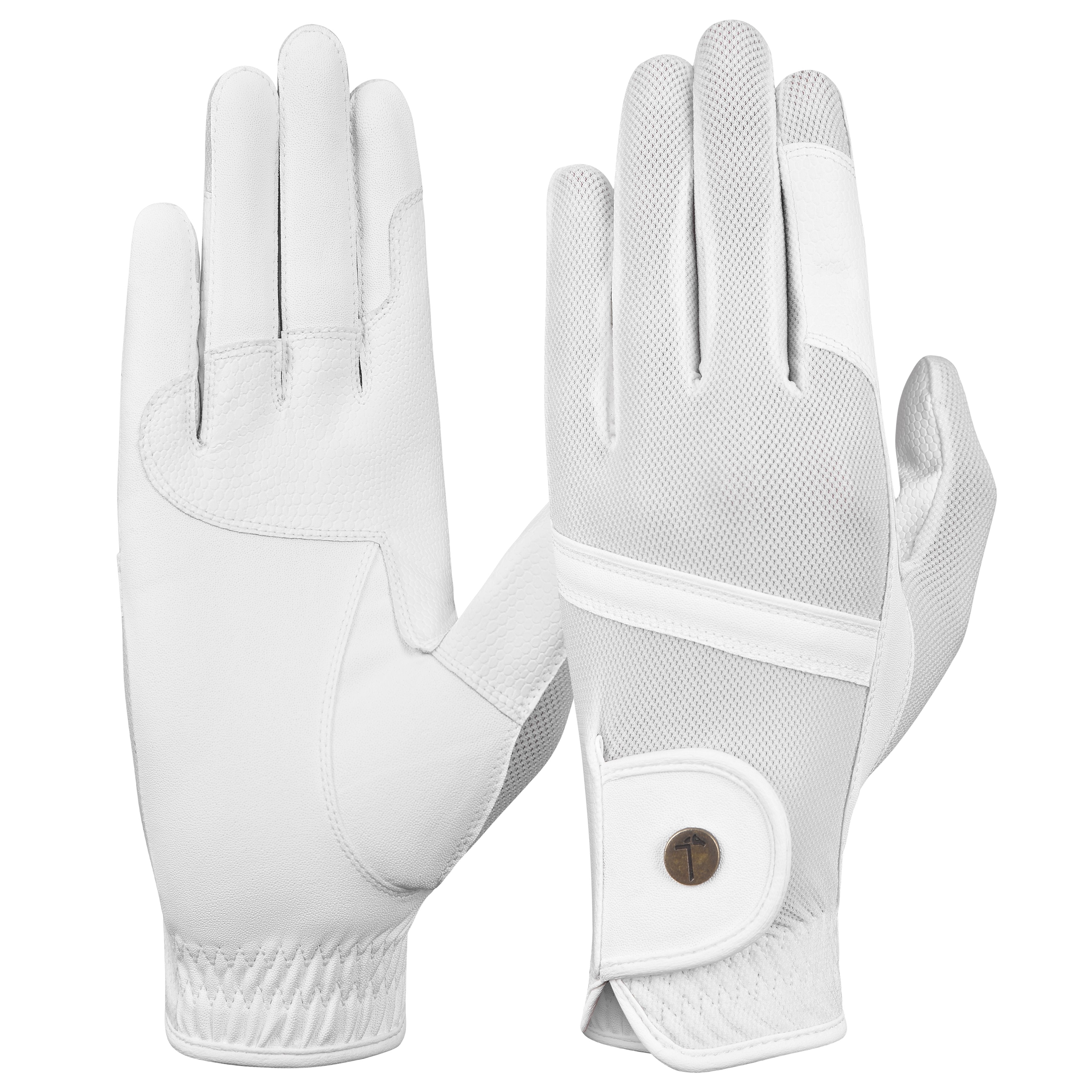 Tactiq Model L White Riding Gloves - Equiluxe Tack
