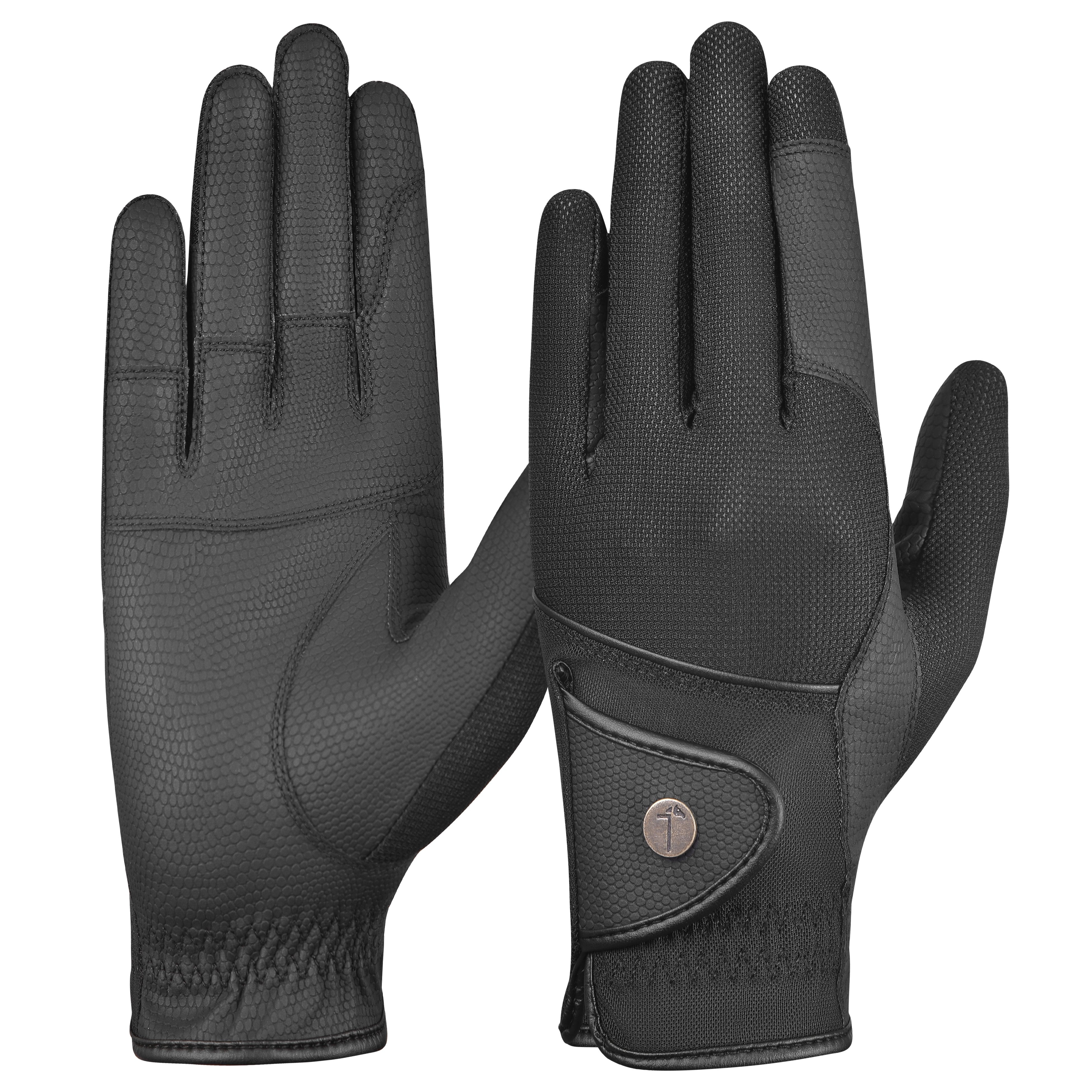 Tactiq Model V Black Riding Gloves - Equiluxe Tack