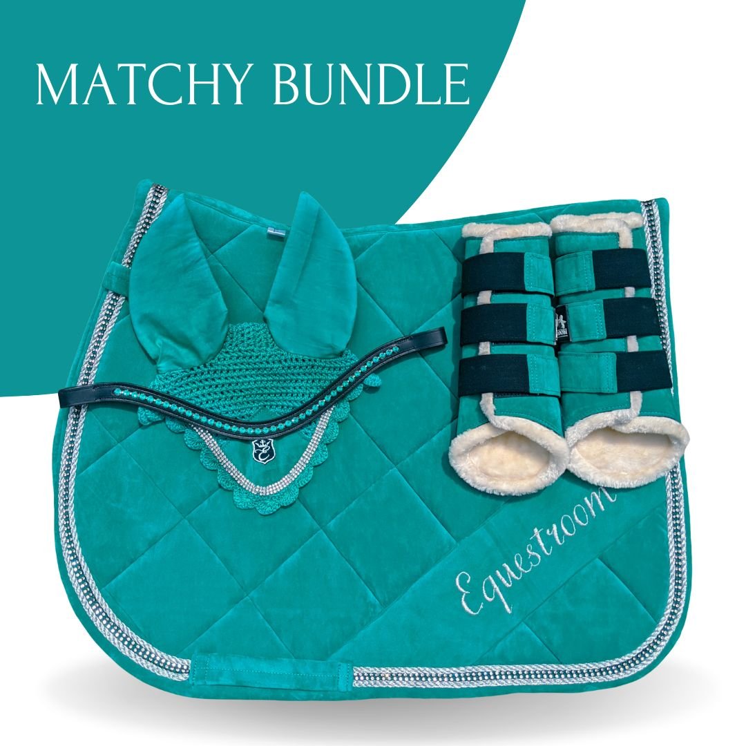 Teal Saddle Pad Set - Equestroom - Equiluxe Tack