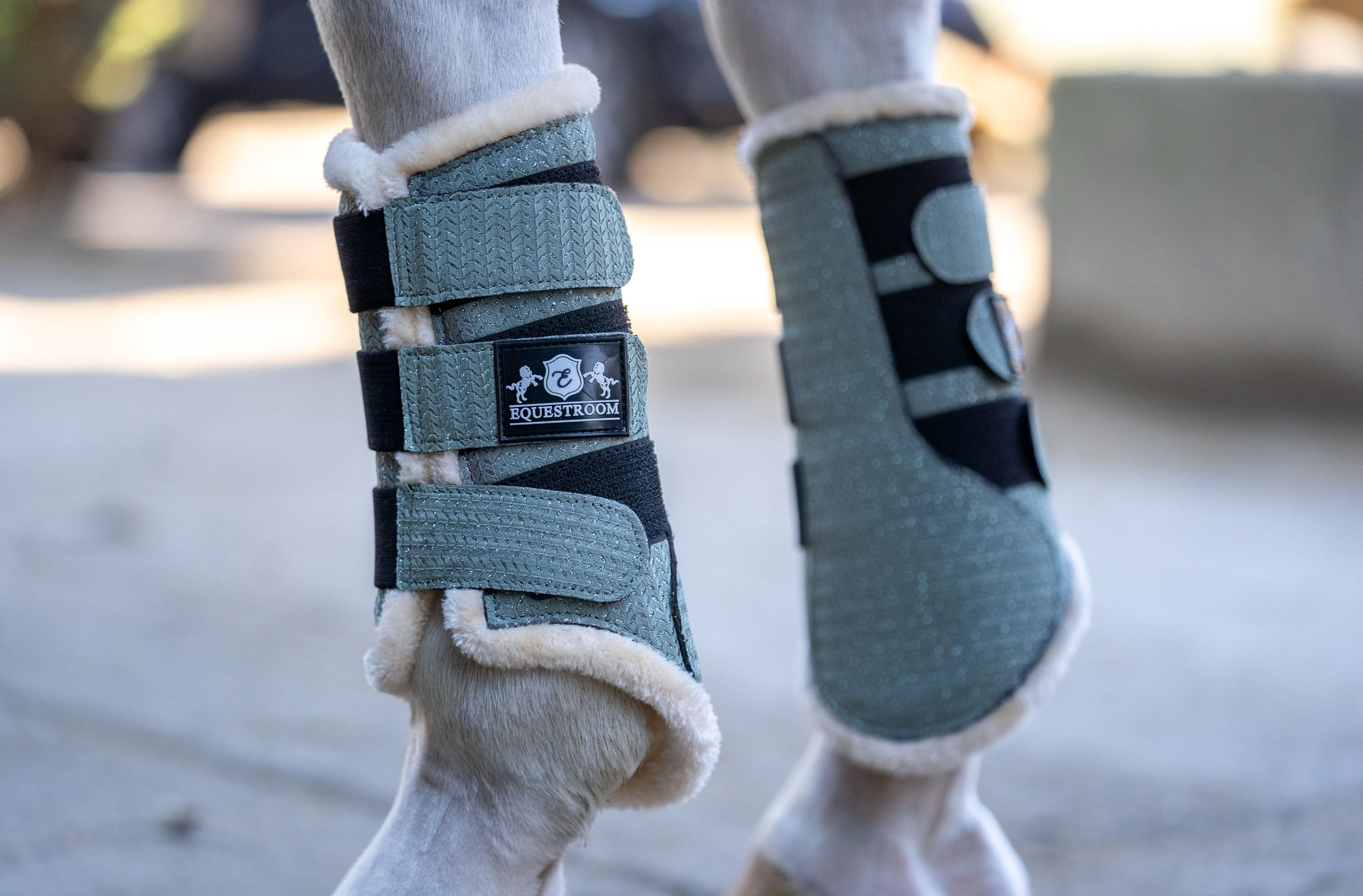 Teaparty Green Brushing Boots - Equestroom - Equiluxe Tack