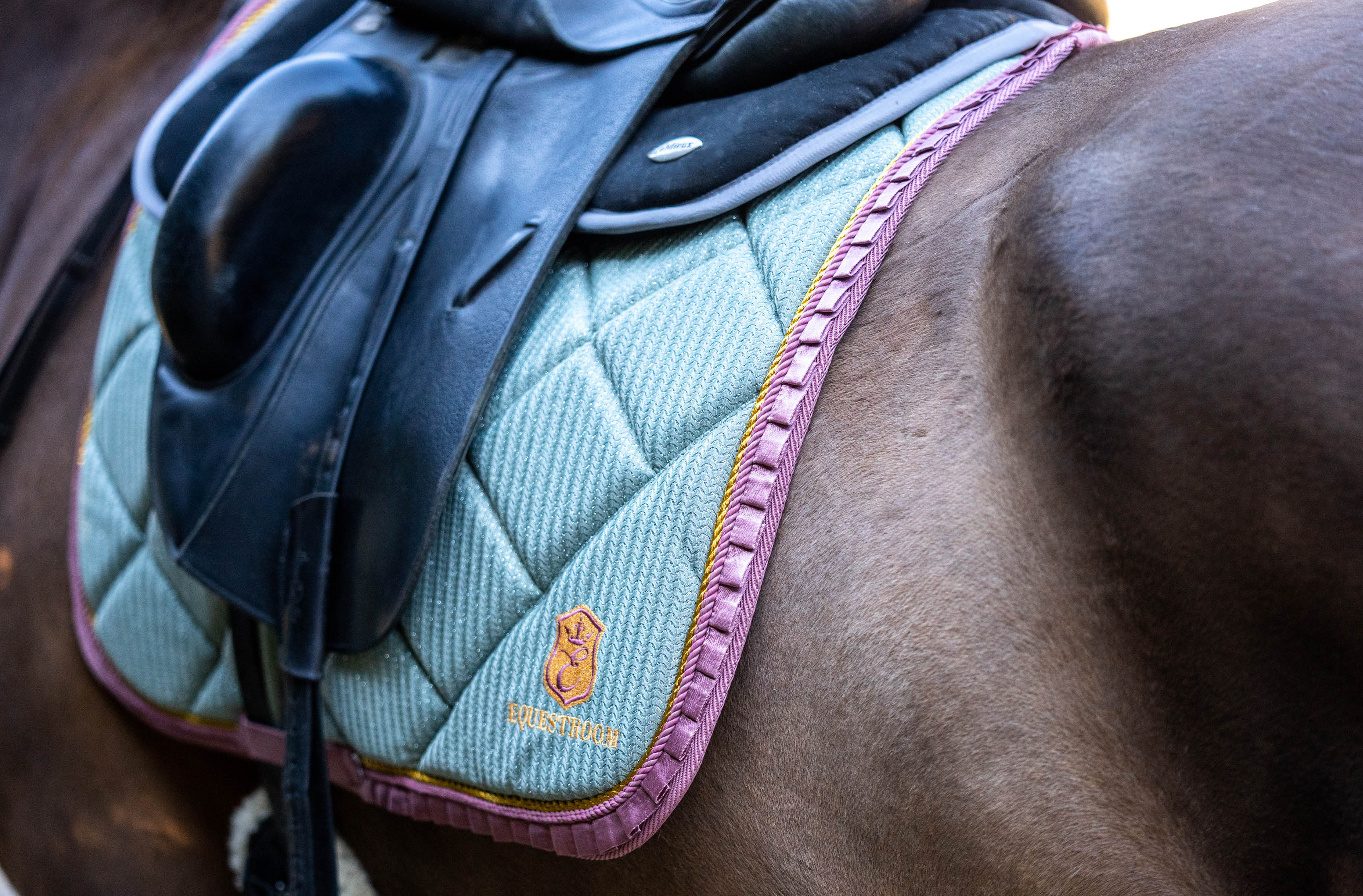 Teaparty Green Saddle Pad (Limited Edition) - Equestroom - Equiluxe Tack