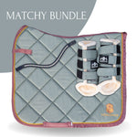 Teaparty Green Saddle Pad Set (Limited Edition) - Equestroom - Equiluxe Tack