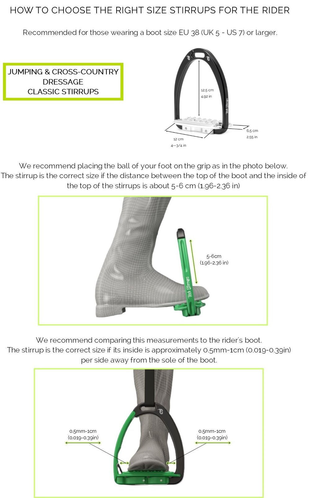 Tech Stirrups 'Siena Plus' Classic Hunter Jumper Stirrups - Tech Stirrups - Equiluxe Tack