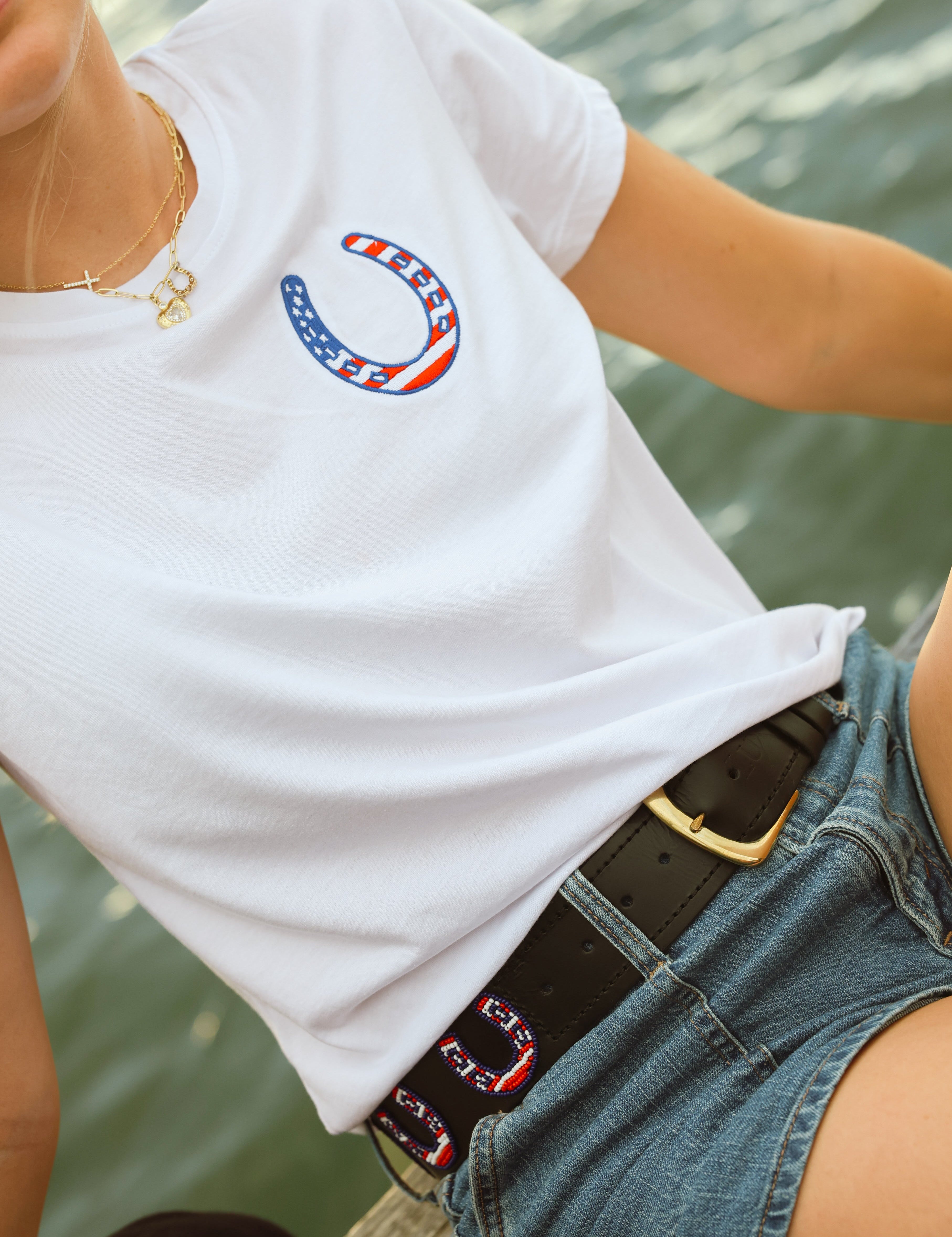 The Barn Dallas Lucky American T-Shirt - Equiluxe Tack