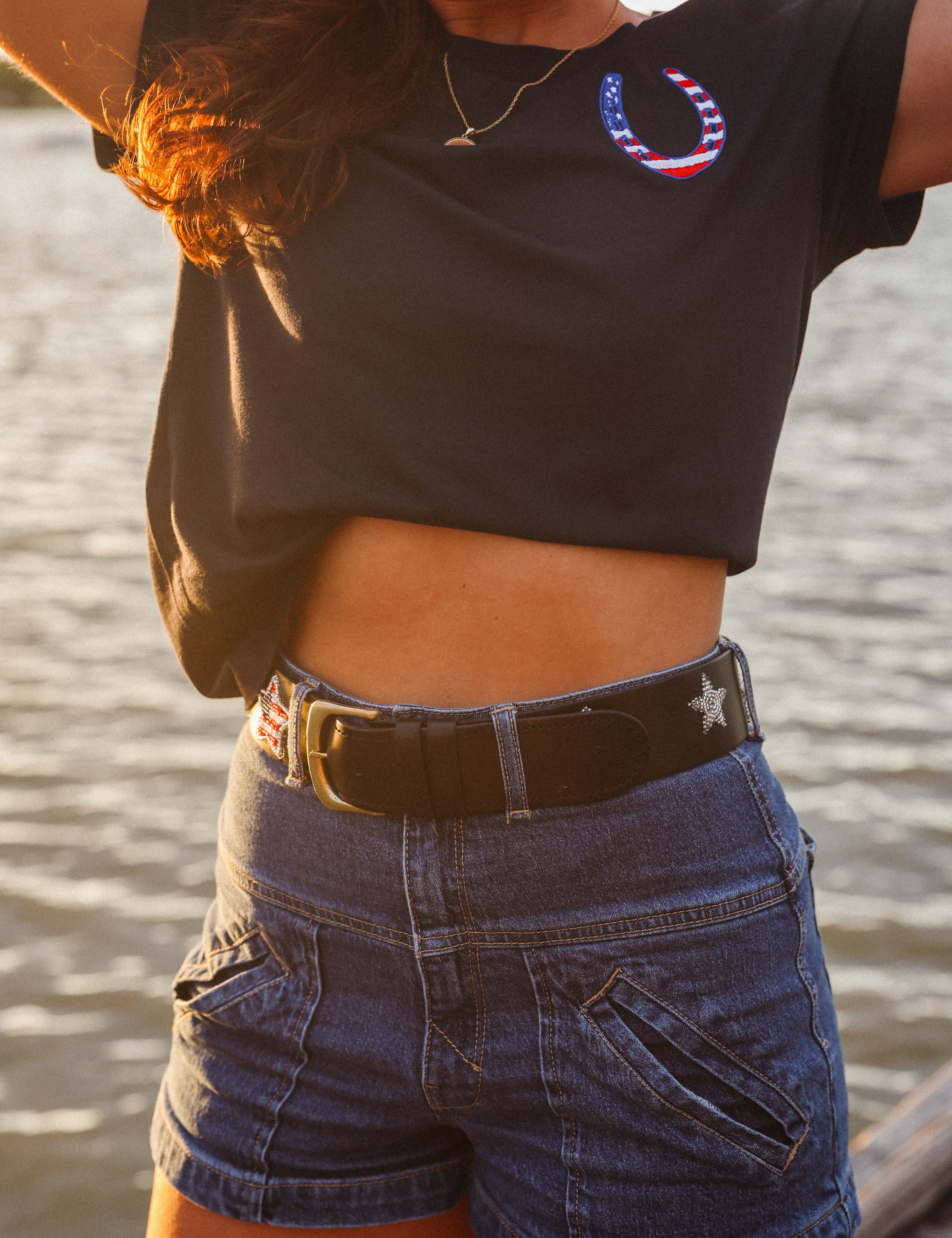 The Barn Dallas Lucky American T-Shirt - Equiluxe Tack