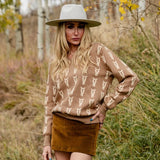 The Deinhardt Varsity Sweater - Cognac & Cream - Deinhardt Designs - Equiluxe Tack