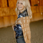 The Deinhardt Varsity Sweater - Cognac & Cream - Deinhardt Designs - Equiluxe Tack