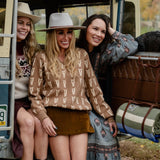 The Deinhardt Varsity Sweater - Cognac & Cream - Deinhardt Designs - Equiluxe Tack