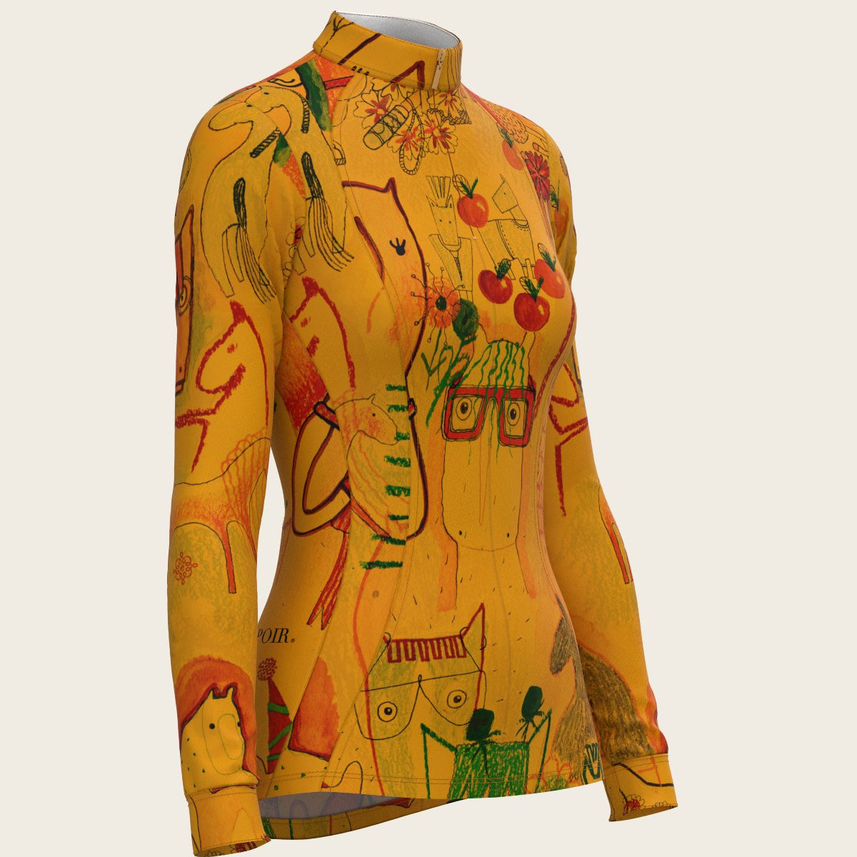 The Horse Fair in Ochre Quarter Zip Sun Shirt - Espoir Equestrian - Equiluxe Tack