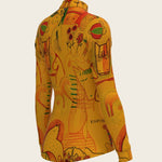 The Horse Fair in Ochre Quarter Zip Sun Shirt - Espoir Equestrian - Equiluxe Tack