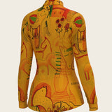 The Horse Fair in Ochre Quarter Zip Sun Shirt - Espoir Equestrian - Equiluxe Tack