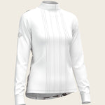 The Horse Fair Monochrome Long Pleated Long Sleeve Sleeve Show Shirt - Espoir Equestrian - Equiluxe Tack