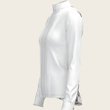 The Horse Fair Monochrome Long Pleated Long Sleeve Sleeve Show Shirt - Espoir Equestrian - Equiluxe Tack