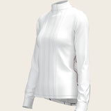 The Horse Fair Monochrome Long Pleated Long Sleeve Sleeve Show Shirt - Espoir Equestrian - Equiluxe Tack