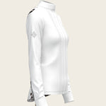 The Horse Fair Monochrome Long Pleated Long Sleeve Sleeve Show Shirt - Espoir Equestrian - Equiluxe Tack