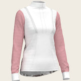 The Horse Fair Monochrome Short Pleated with Rose Long Sleeve Show Shirt - Espoir Equestrian - Equiluxe Tack