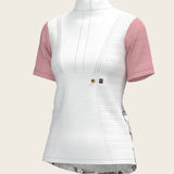 The Horse Fair Monochrome Short Pleated with Rose Short Sleeve Show Shirt - Espoir Equestrian - Equiluxe Tack