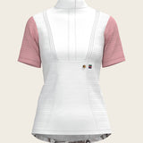 The Horse Fair Monochrome Short Pleated with Rose Short Sleeve Show Shirt - Espoir Equestrian - Equiluxe Tack