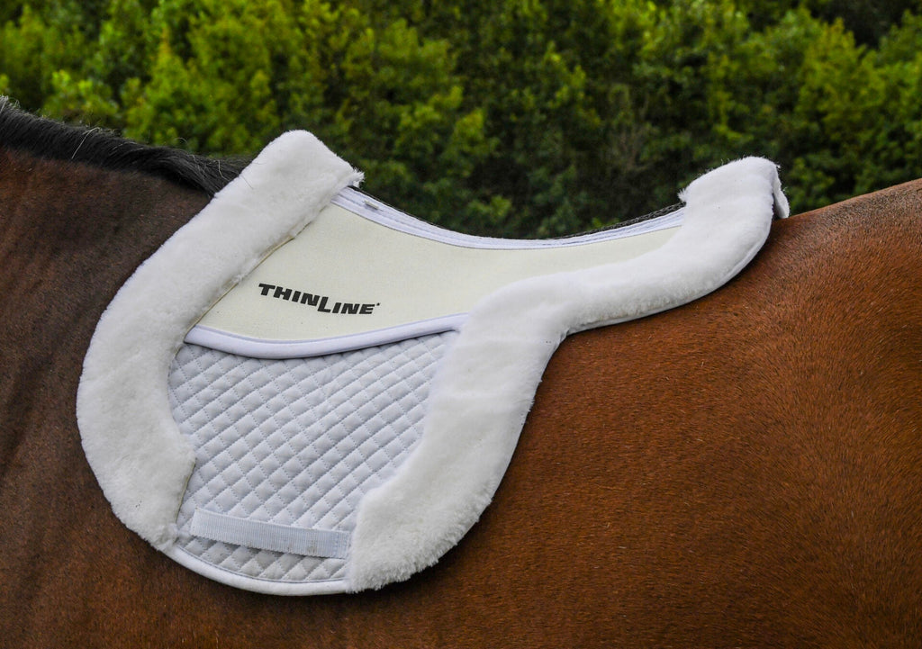 Demi-tampon De Selle Thinline Ultra - Garni Peau De Mouton - Blanc Taille M - Occasion