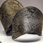 The Lisbon Gold Snakeskin Boot Crown Toppers - Boot Crowns - Equiluxe Tack