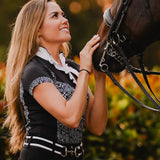 The Novella Black + White Stripe Snaffle Belt - Novella Equestrian - Equiluxe Tack