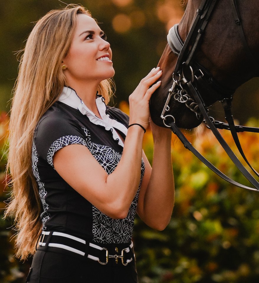 The Novella Black + White Stripe Snaffle Belt - Novella Equestrian - Equiluxe Tack