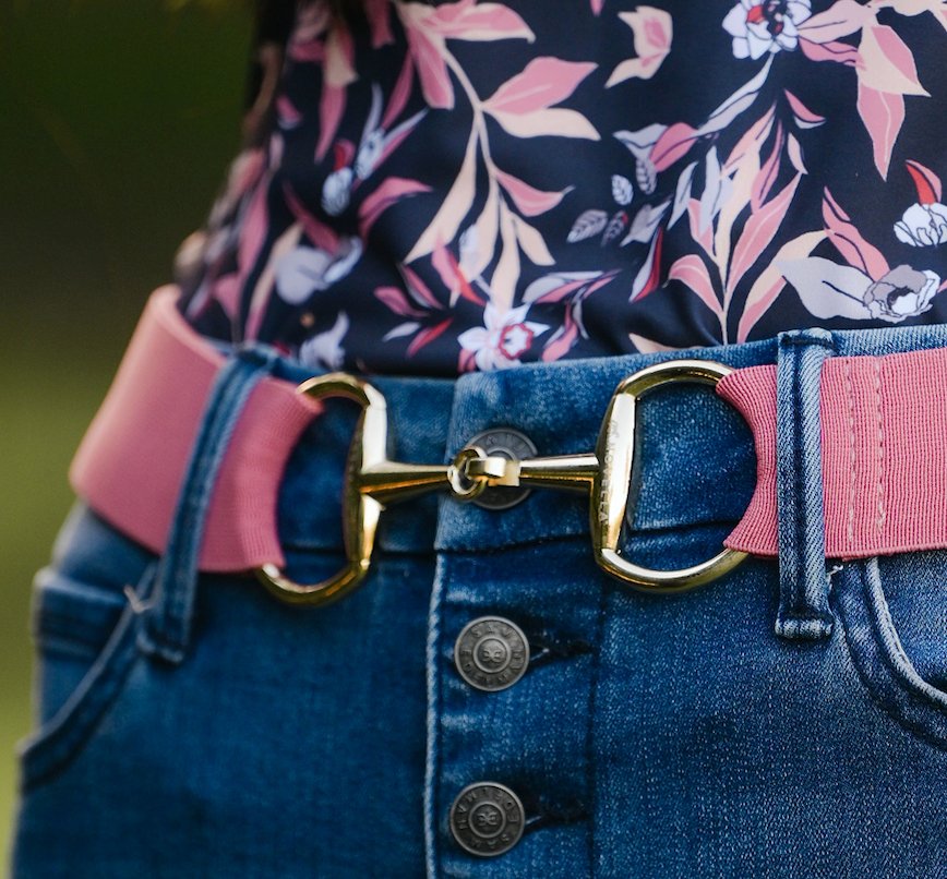 The Novella Dusty Rose Snaffle Belt. - Novella Equestrian - Equiluxe Tack