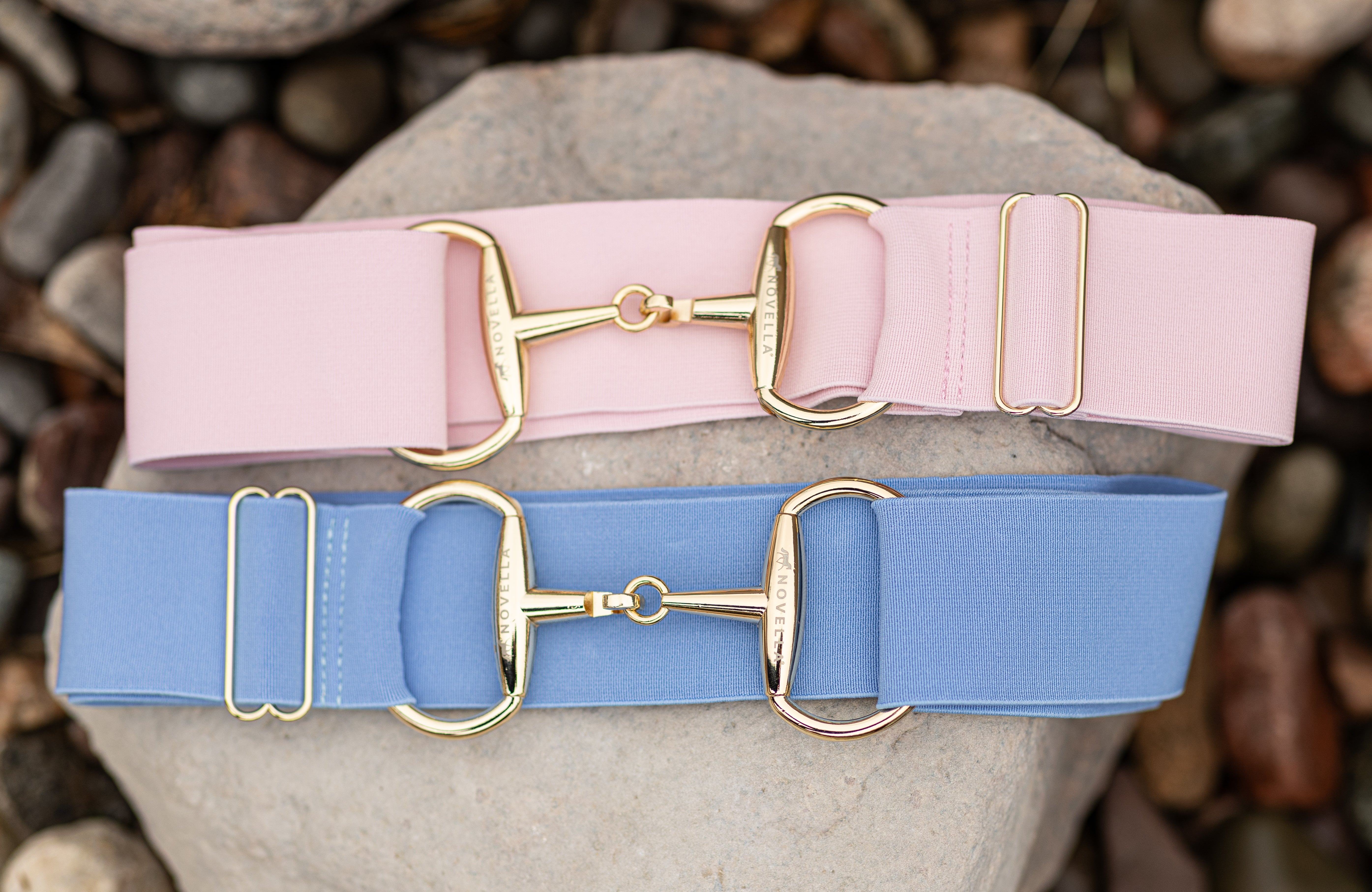 The Novella Pastel Snaffle Belts (Posh Pink + Baby Blue) - Novella Equestrian - Equiluxe Tack