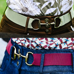 The Novella Snaffle Belt (Autumn Sage + Royal Plum). - Novella Equestrian - Equiluxe Tack